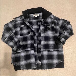Vintage Havana Blue and Gray Plaid Shirt